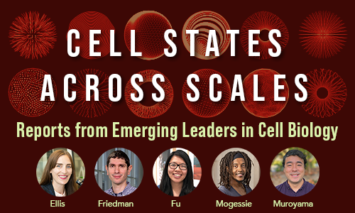 Banner displaying speakers of the Cell States Across Scales session.